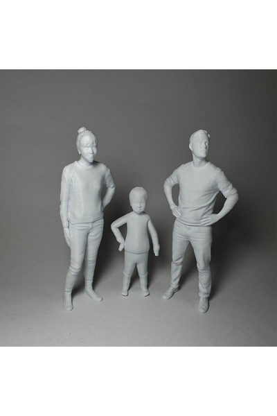 Köseoğlu Aile Boyama Serisi 2 - Plastik Oyuncak Boyama Seti - Anne, Baba, Erkek Çocuk