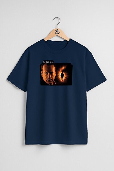 Bahriyeli Collection Oversize the Sixth Sense Chest Design Unisex T-Shirt