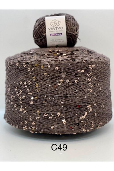 VAVIVO HANDKNITTING YARNS Vavivo Galaxy 3+6 mm Thick Sequence Hand Knitting and Bag Yarn