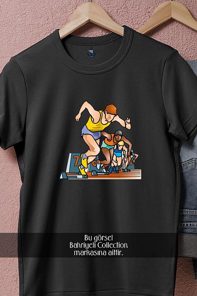 Bahriyeli Collection Oversize Athletics Olympic Sports Competition Designed Unisex T-Shirt