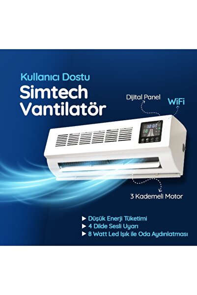 Simtech Km-2515 Duvartipi Vantilatör