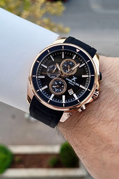 Daniel Klein 45 Mm Kasası Bakır Kordonu Siyah Renk Fonksiyonları Aktif Erkek ...