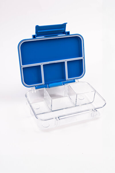 Cocobee صندوق غداء تريتان بينتو، 4 أقسام - أزرق