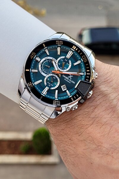 Daniel Klein Kadranı Petrol Mavisi Kordonu Silver Renk 47 Mm Fonksiyonları Ak...