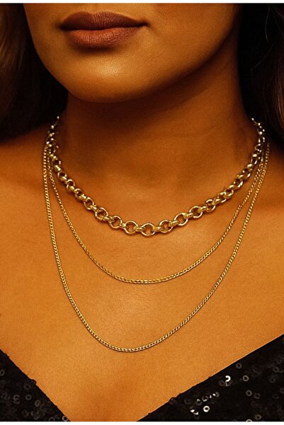 Senzavetra Women gold chain set necklace
