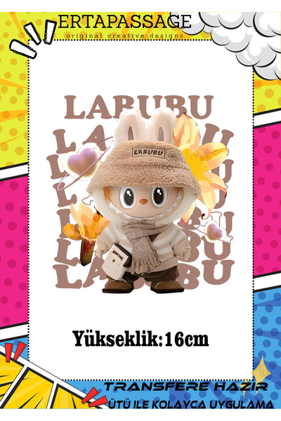 ErTaPassage Labubu 10 Çocuk DTF Transfer Baskı – Ütüyle Yapışan – Tişört İçin...