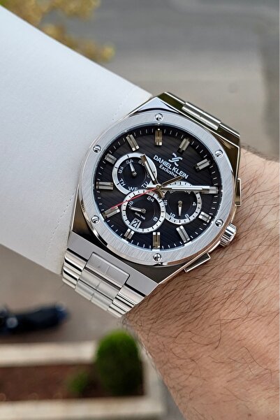 Daniel Klein Kadranı Siyah Kordonu Silver Renk Fonksiyonları Aktif Erkek Kol ...