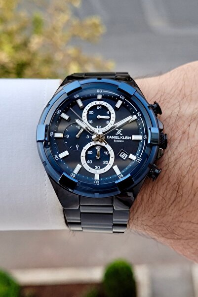 Daniel Klein Rakamları Metalik Kadranı Lacivert Kordonu Siyah Renk Göstergele...
