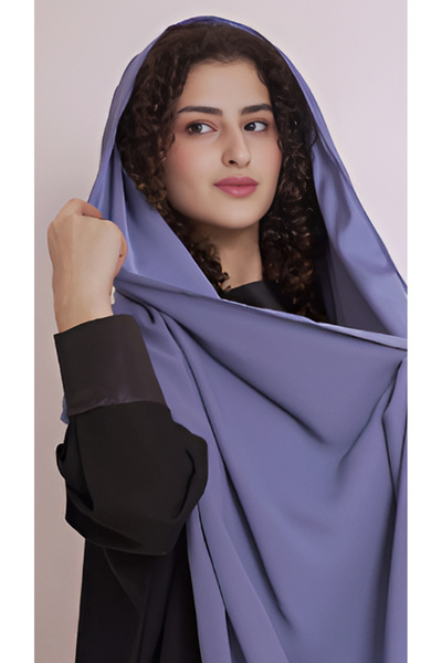 outline Silk-lined Salam dress - Sky Blue
