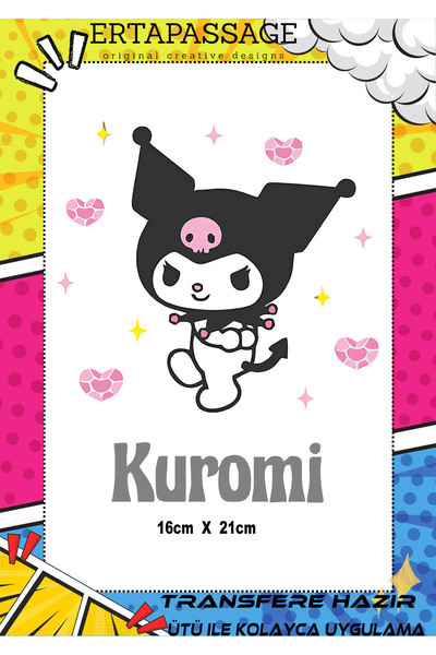 ErTaPassage Kuromi 01 DTF Ütüyle Yapışan Transfer Baskı