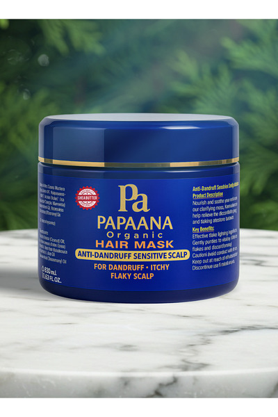 Papaana Organic قناع بابانا أورجانيكس المضاد للقشرة للشعر الحساس (350 مل)