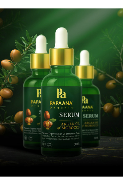 Papaana Organic سيروم الشعر بزيت الأرجان المغربي من بابانا أورجانيكس (50 مل)