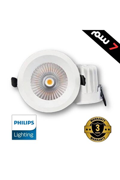 Philips Carton of 10 7 cm Spotlights, 7 Watts, Yellow Solar