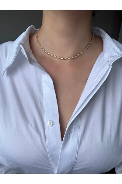 Ressia White Trapezoidal Stone Extended Necklace