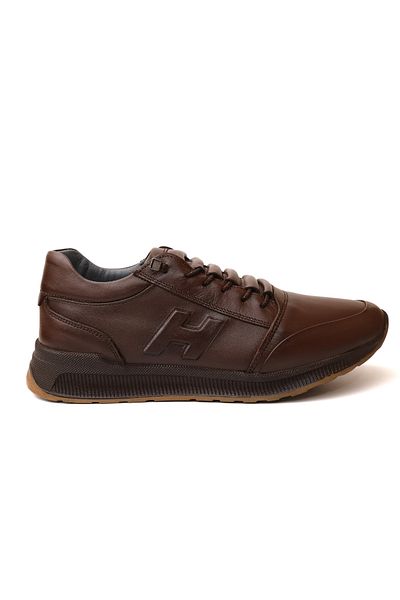 Greyybull Shoes Coffee Leather Men's Sneakers-Lightweight Sneakers