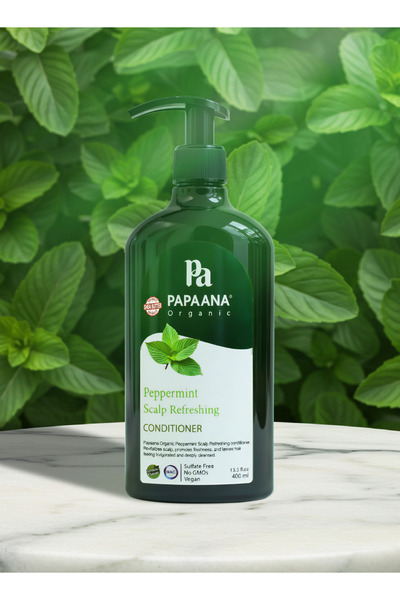 Papaana Organic بلسم منعش لفروة الرأس بنكهة النعناع من بابانا أورجانيكس (400 مل)