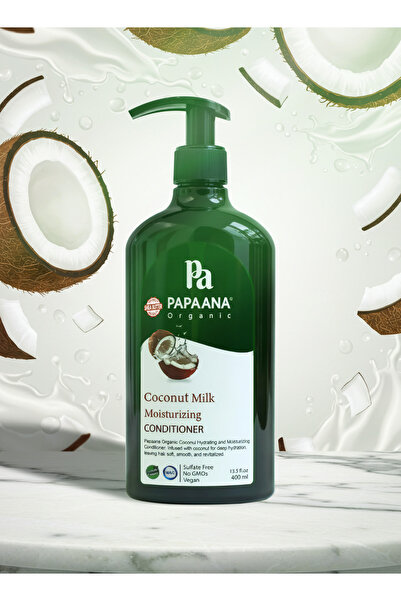 Papaana Organic بلسم مرطب بحليب جوز الهند من بابانا أورجانيكس – 400 مل