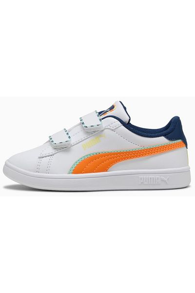 Puma Smash 3.0 Playdate V Ps 402830 Orthopedic Kids Sports Shoes White