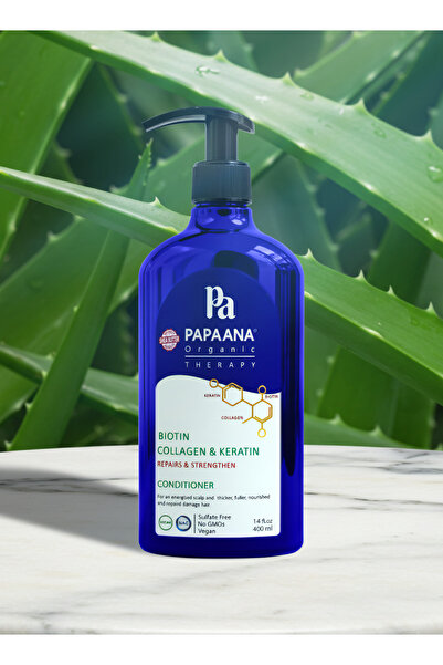 Papaana Organic بلسم بابانا أورجانيكس بالبيوتين والكولاجين والكيراتين 400 مل