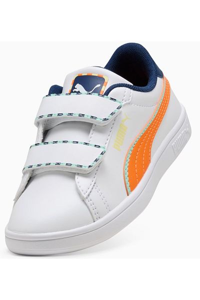 Puma Smash 3.0 Playdate V Ps 402830 Orthopedic Kids Sports Shoes White