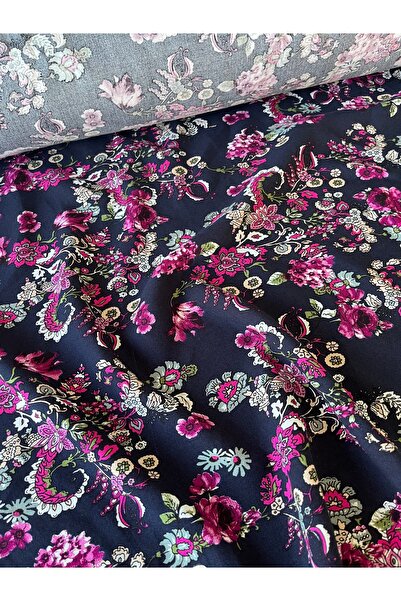 Hira Tor Tekstil Desenli Viskon Kumaş Tek En %100 Pamuk