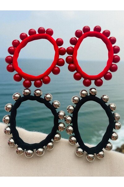 GALATA GIFT لؤلؤة، مشبك شعر مرن، أربعة (4) قطع من مشابك الربط، 16 قطعة من مشب...