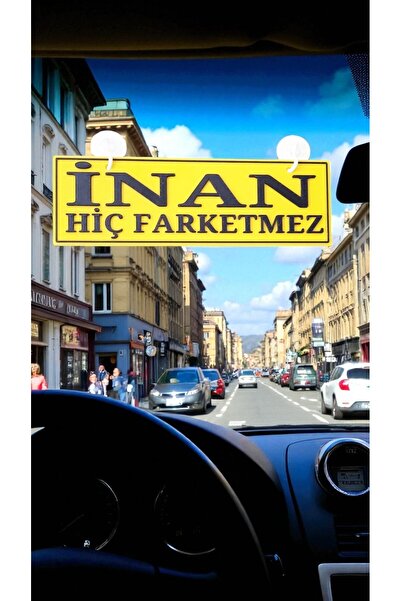 RELATOS İNAN HİÇ FARKETMEZ Yazılı Tır Kamyon Araba Ev Süsü Vantuzlu -25 Cm Pl...