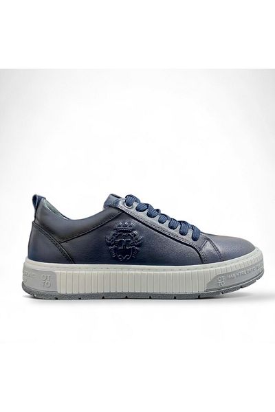 Bulldozer 260234 Leather Men's Shoes - Navy Blue - 42