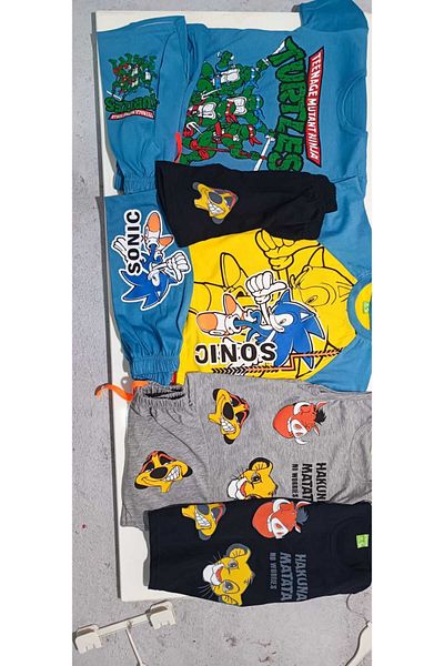 Neefy 2025 Summer New Season 3 Set 6 Pieces Printed First Quality Combed Athlete Set