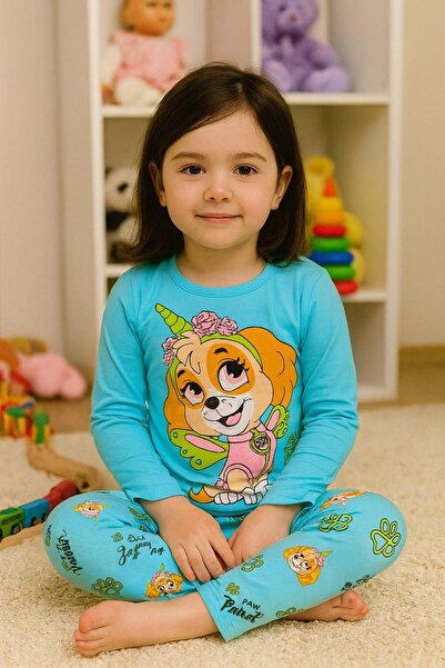 KAMİKAM Costum cu caractere din bumbac pieptănat pentru fete