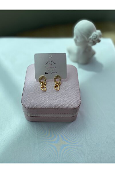 stainles steel İÇ İÇE HALKA TASARIMLI XUPİNG GOLD KÜPE