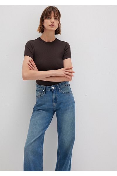 Mavi Brown Basic T-Shirt Fitted / Body Fitting Cut 1613081-70240