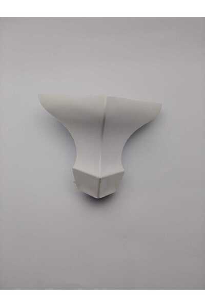 dolaylaryapimarket 8 cm Plastik Ayak Beyaz Mobilya Dolap Tv Ünitesi Puf Berje...