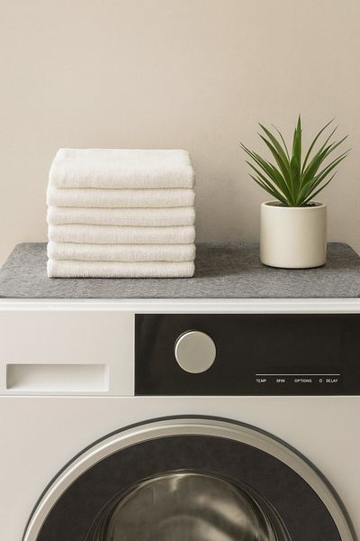 YUNUSOĞLU HOME 60X60 cm Felt Washing Machine Cover - Machine Top Pad