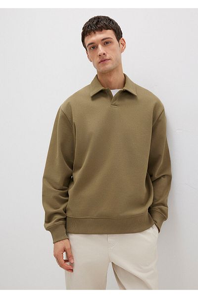 Mavi Polo Neck Khaki Sweatshirt 0S10458-71816