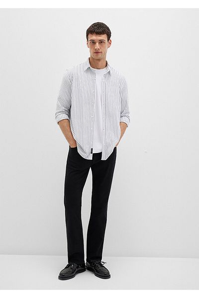 Mavi Striped White Shirt Slim Fit / Slim Fit 0211403-91334