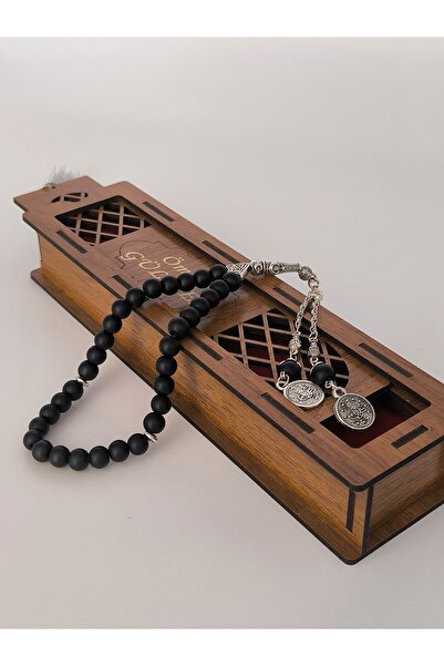 THAD Kişiye Özel Kutulu Doğal Oniks Taşı Tesbih – Şık ve Doğal Hediyelik - Ku...