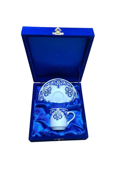 ÅLÅ OTANTİK HEDİYELİK Tekli Fincan Seti Kadife Kutulu