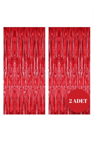Bunloon Parlak Metalize Kırmızı Arka Plan Perdesi – 100x200 cm – Parti & Özel...