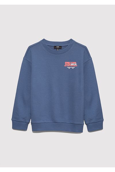 Mavi Printed Navy Blue Sweatshirt 6S10128-86702