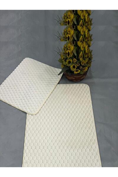 FeelHome مجموعة سجادة حمام من خشب الصفصاف غير قابلة للانزلاق، ناعمة للغاية وذ...