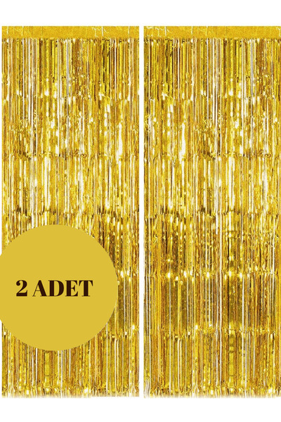 Bunloon Parlak Metalize Gold Arka Plan Perdesi – 100x200 cm – Parti & Özel Gü...