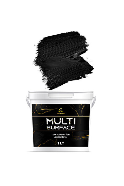 Artzone Multi Surface - Tüm Yüzeyler Boyası - 1 Litre - Siyah