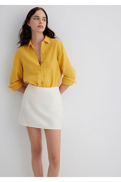 Mavi Yellow Linen Shirt Regular Fit / Regular Cut 1211212-71339