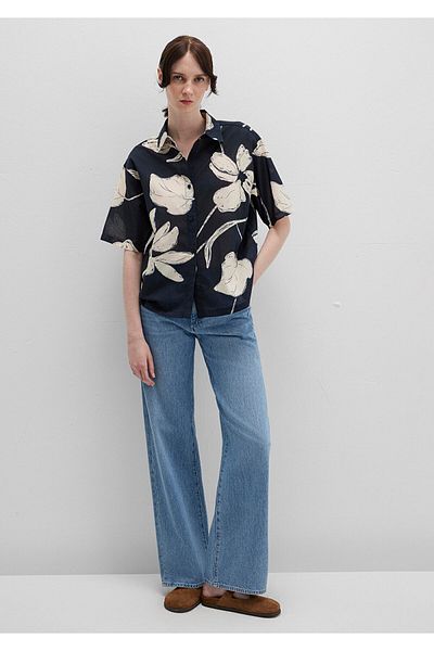 Mavi Printed Black Shirt Loose Fit / Loose Relaxed Fit 1211187-90716