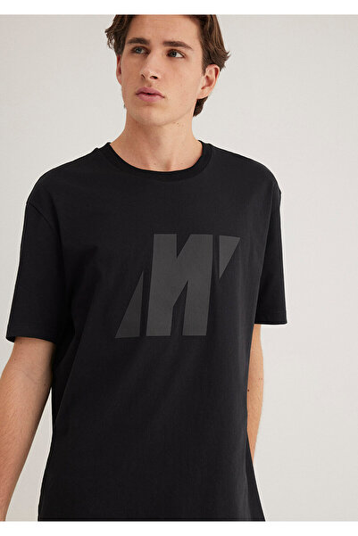 Mavi Μαύρο μπλουζάκι με λογότυπο Pro Loose Fit / Loose Relaxed Fit 0612431 -71379