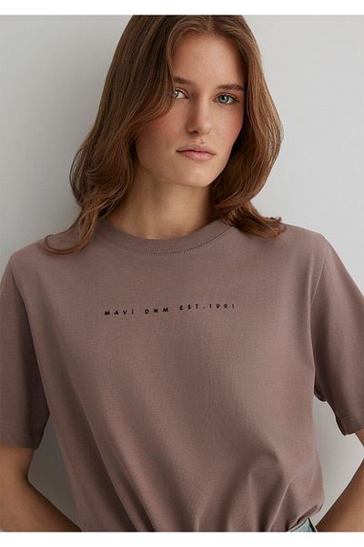 Mavi Printed Brown T-Shirt Regular Fit 1613147 -70383