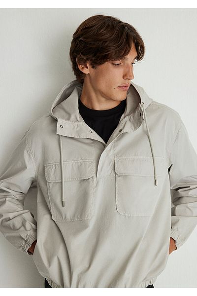 Mavi Gray Hooded Sweatshirt - 0211155 -70144 Model