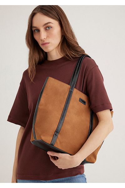 Mavi Faux Suede Brown Shoulder Bag 1912615 -70280