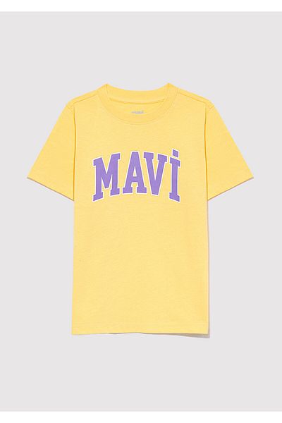 Mavi Logo Printed Yellow T-Shirt Regular Fit / Regular Fit7610109-71368
